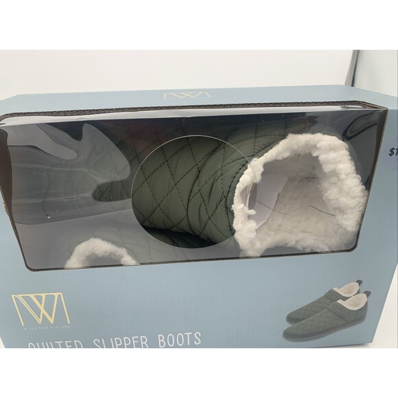 Wayland Square Women's Memory Foam Slippers, size M( 9-10) green - Picture 5 of 5